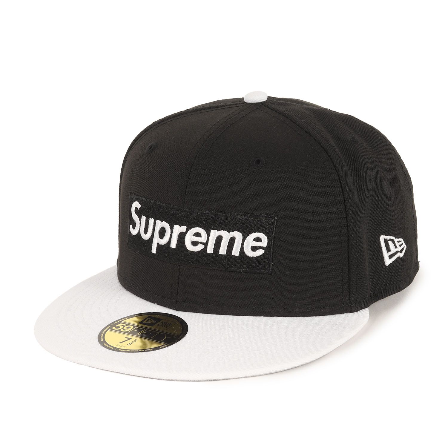 美品】Supreme シュプリーム キャップ ブラック 黒 サイズ:7 5/8(60.6 