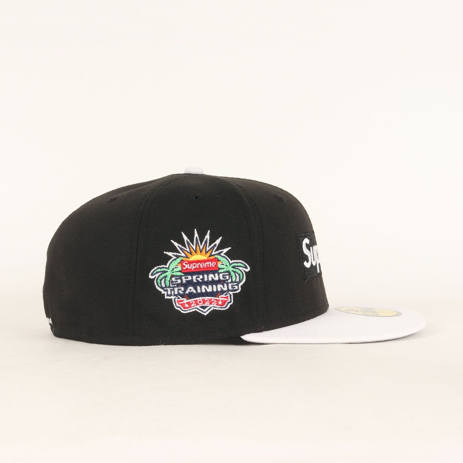 美品】Supreme シュプリーム キャップ ブラック 黒 サイズ:7 5/8(60.6 