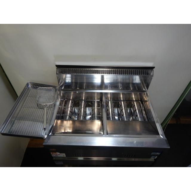 代引不可)2022年製 マルゼン LP ガス 2槽 フライヤー MGF-C18WK 18L×2