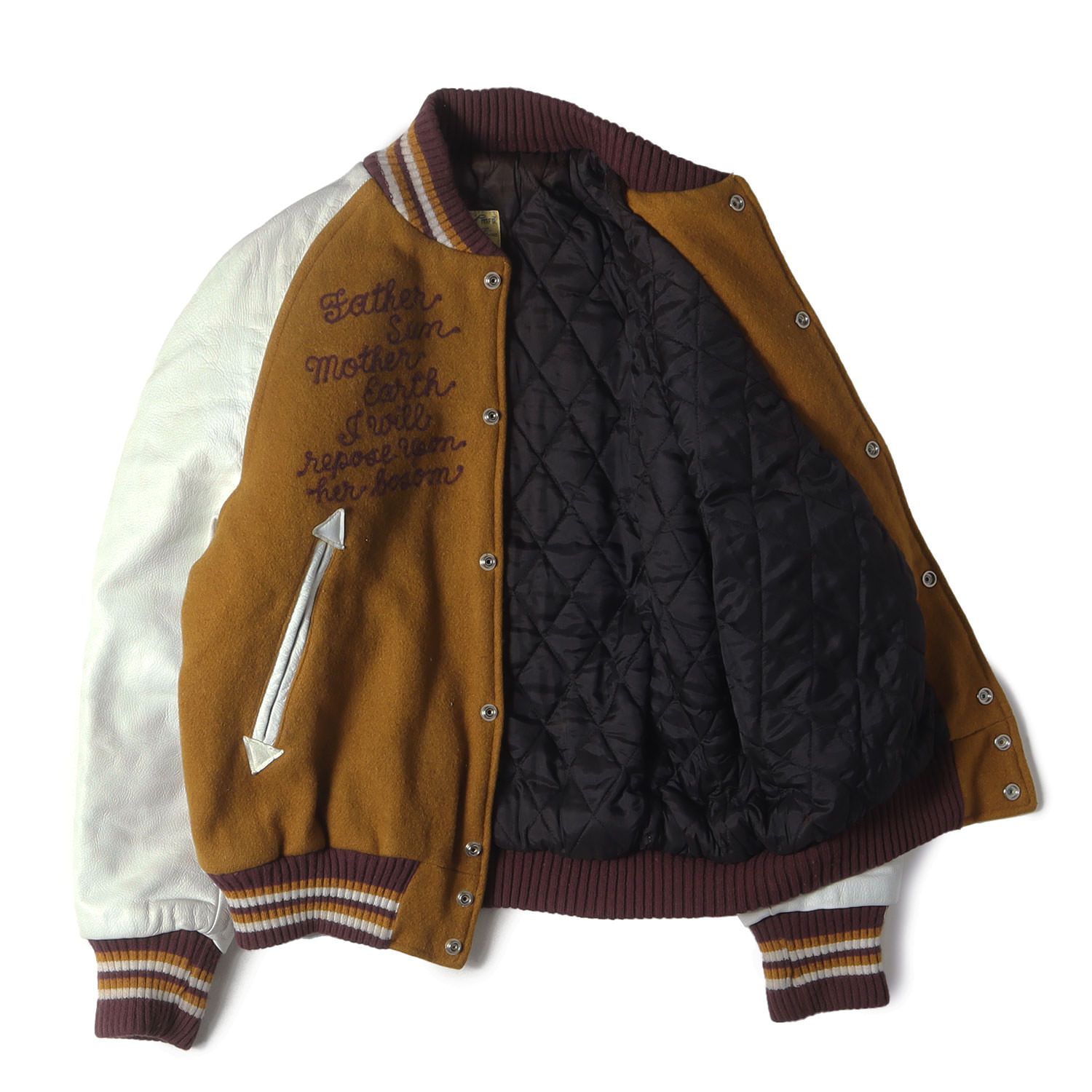 HEWITT MFG スタジャン 40 ネイビー レザー HEWITT MFG スタジャン 40