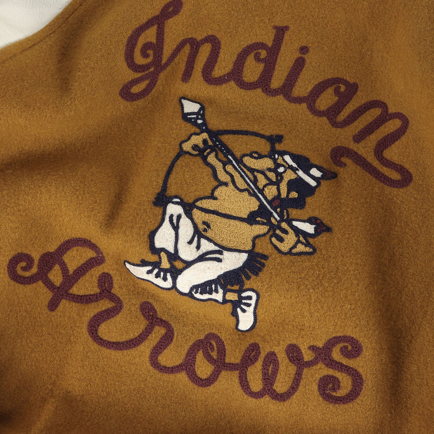 HEWITT ヒューイット スタジャン マスタード ホワイト サイズ:40(L