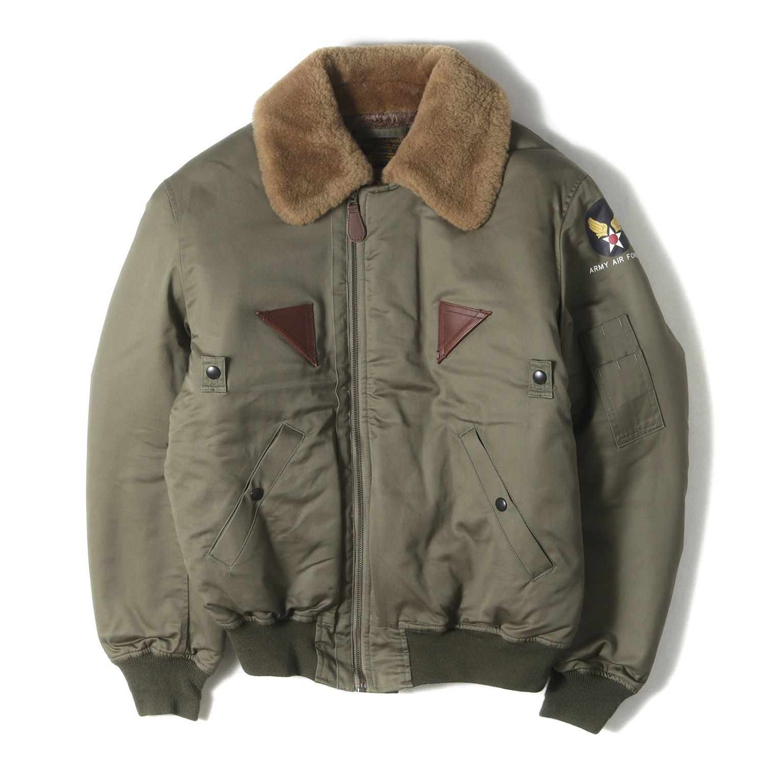 レ*ォ様 極美品✨HOUSTON フライトジャケット　B-15B カーキ　42 レ*ォ様 極美品✨HOUSTON フライトジャケット B-15B カーキ 42 HOUSTON