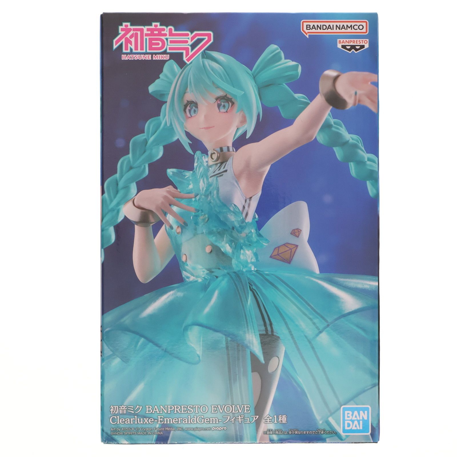 初音ミク BANPRESTO EVOLVE Clearluxe-EmeraldGem-フィギュア プライズ