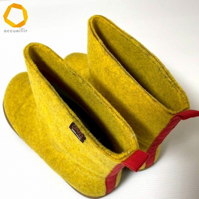 wns カンペール CAMPER ブーツ 39 黄 赤 ウール ゴアテックス Wabi 箱