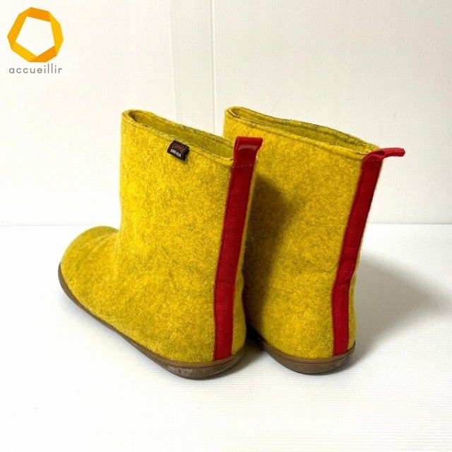 wns カンペール CAMPER ブーツ 39 黄 赤 ウール ゴアテックス Wabi 箱