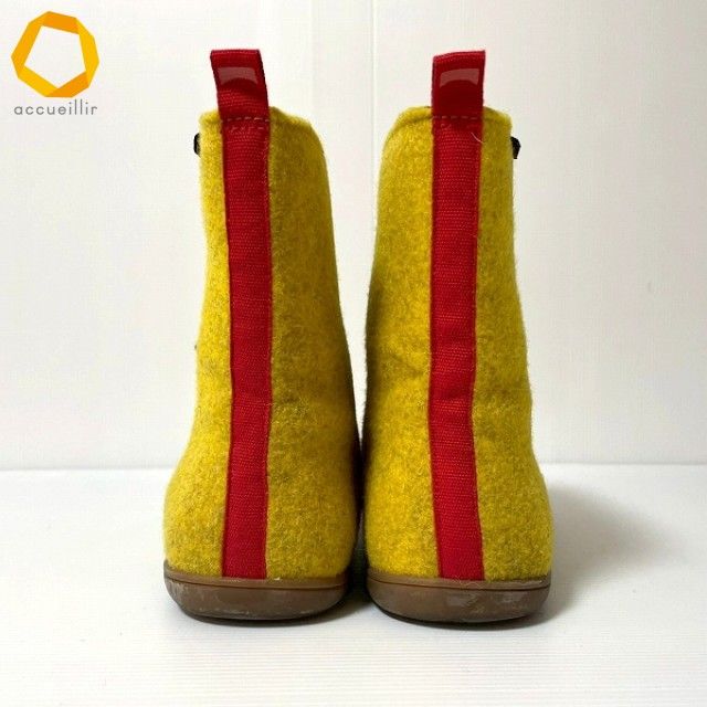 wns カンペール CAMPER ブーツ 39 黄 赤 ウール ゴアテックス Wabi 箱