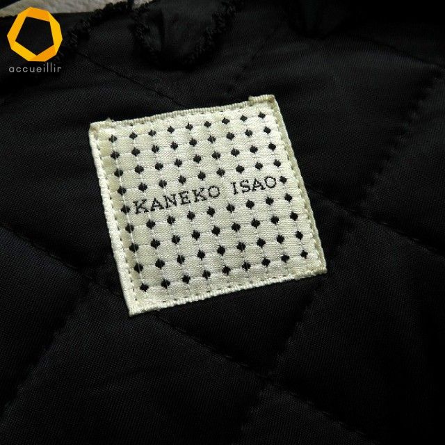 wu カネコイサオ KANEKO ISAO ノーカラー ジャケット 黒 リボン パール