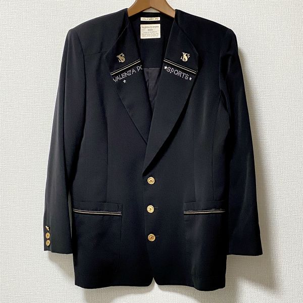 anc バレンザ スポーツ VALENZA SPORTS ジャケット M 黒 ライン 