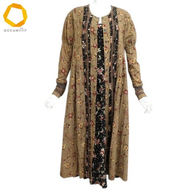 【新品未使用】ワンダフルワールド カネコイサオ うさぎ柄 ワンピース 黒 aux ワンダフルワールド WONDERFUL WORLD カネコイサオ ワンピース