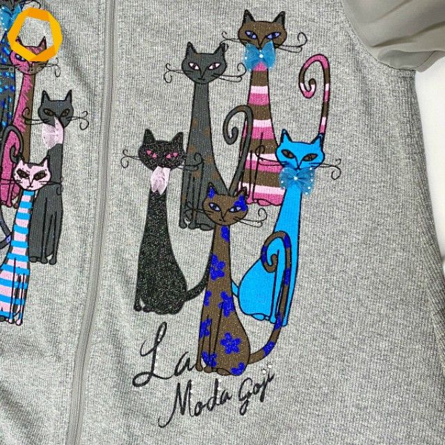 anc イタリヤ 伊太利屋 カーディガン チュニック 11 グレー マルチ