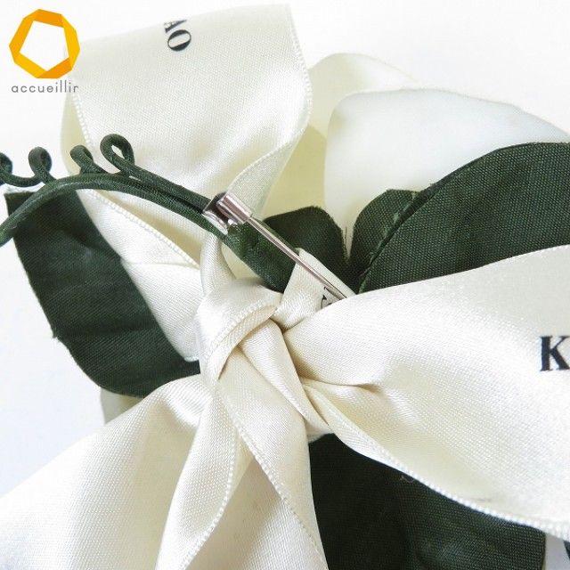 aue カネコイサオ KANEKO ISAO コサージュ 3個 セット 白 黒 バラ 薔薇