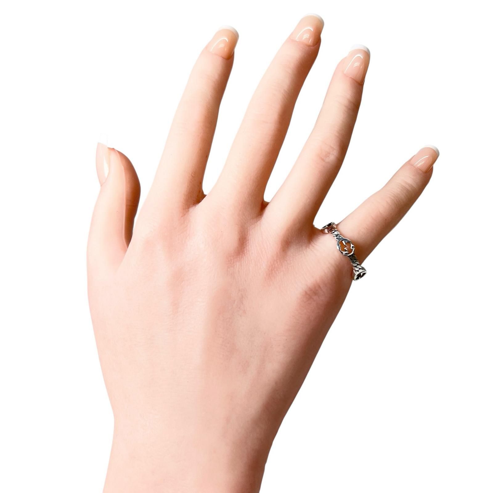 S*K様 正規品 GUCCI インターロッキングG　リング　 17号 925 GUCCI】グッチ インターロッキングG シルバー925 17号 メンズ 2.6g