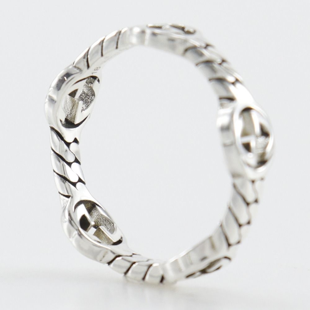 GUCCI】グッチ インターロッキングG シルバー925 17号 メンズ 2.6g