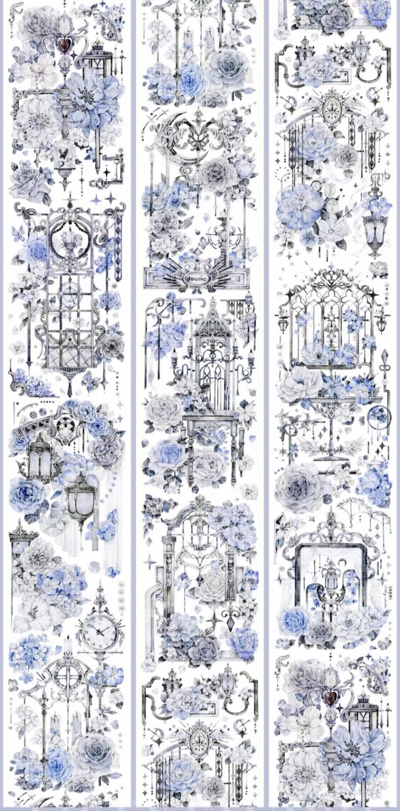 贝壳光 6.5cm×10m 清墨寒 海外マスキングテープ 海外マステ 花 - メルカリ