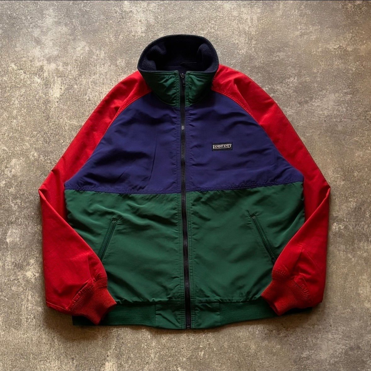 90年代 90s LANDS'END ランズエンド ナイロン フリース スコール