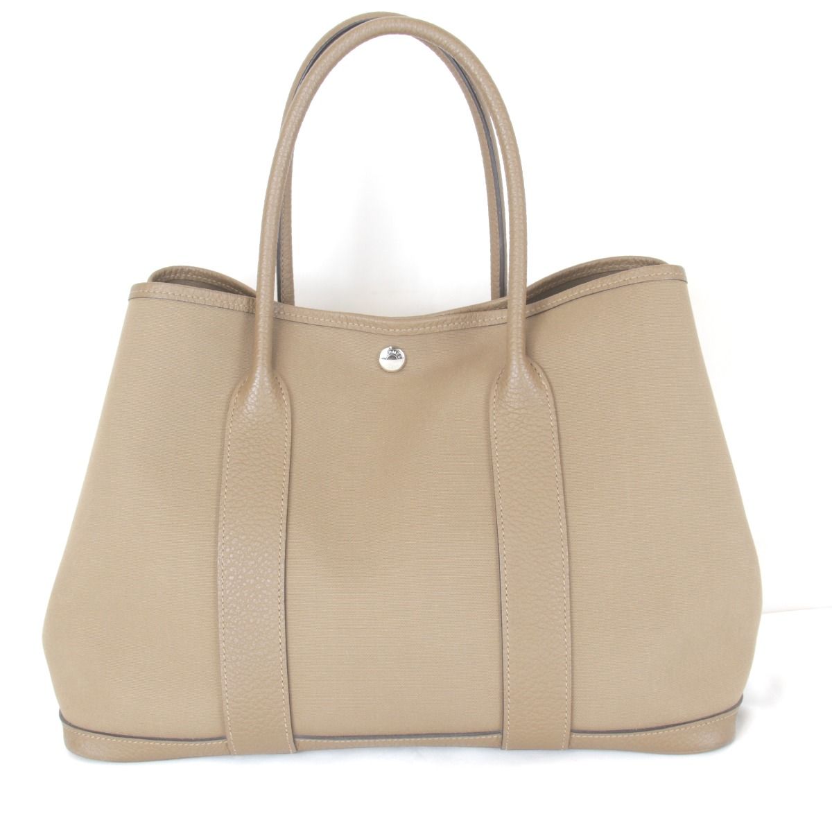 美品『USED』 エルメス ガーデンパーティPM D刻印 ハンドバッグ トワル