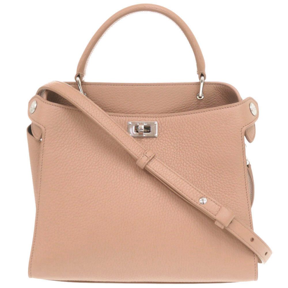 新品同様 ミチノ パリ ルテス ミニ レザー ピンクベージュ 2WAY