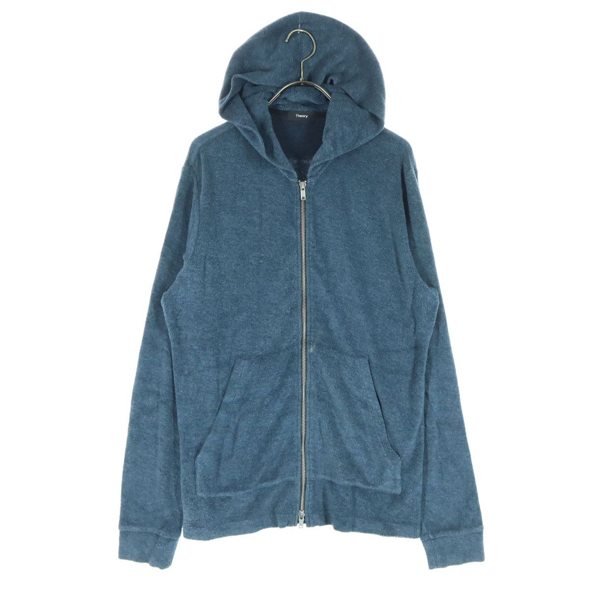 theory セオリー USA 長袖 ジップパーカー M ブルー メンズ 古着