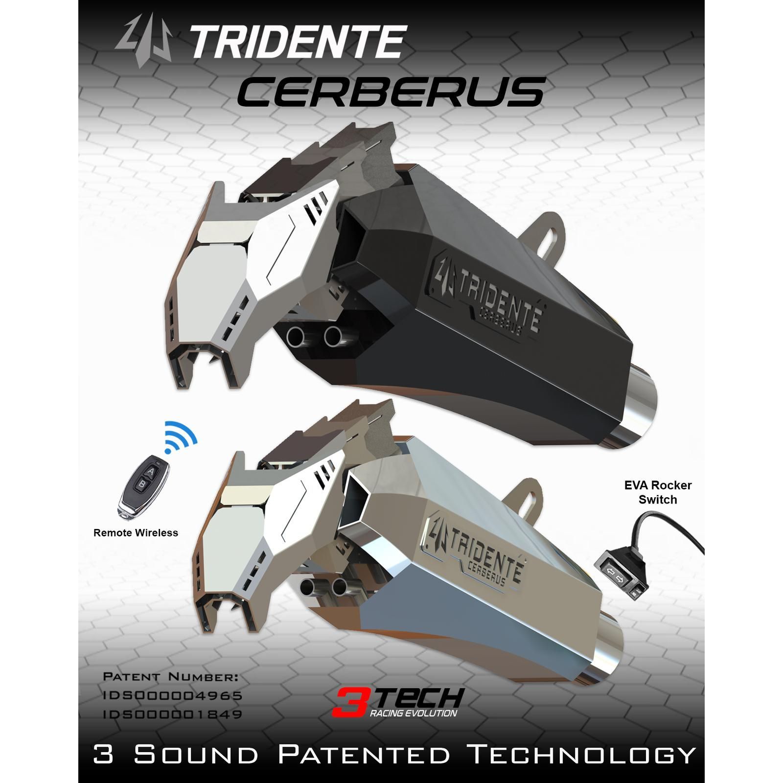 3Tech Racing Tridente Cerberus ロボットマフラー バイク用 可変