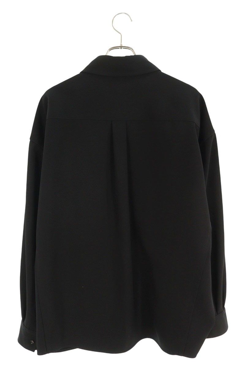 ボッテガヴェネタ VKBS0 ミリタリーワーク長袖シャツ サイズ41 本物 黒色 ボッテガヴェネタ 798323 V3PH0 オーバーサイズ長袖シャツ メンズ 48