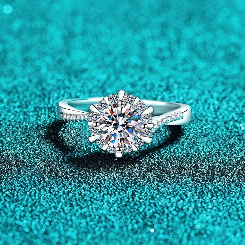 リング 指輪 モアサナイト シルバー925 人工ダイヤモンド