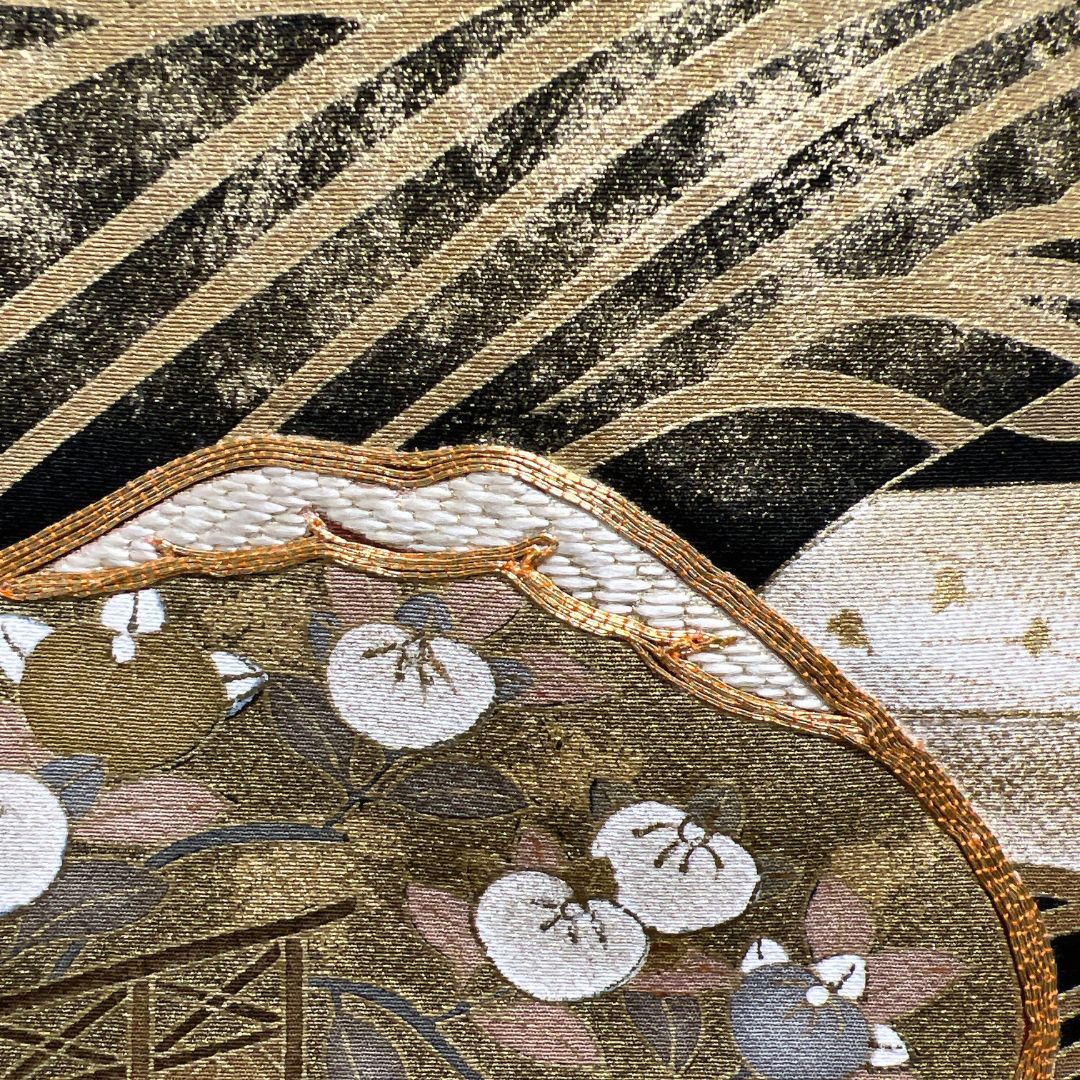 黒留袖 金駒刺繍 金彩 波 貝 松竹梅 花 青海波 着物 113b d ms - メルカリ