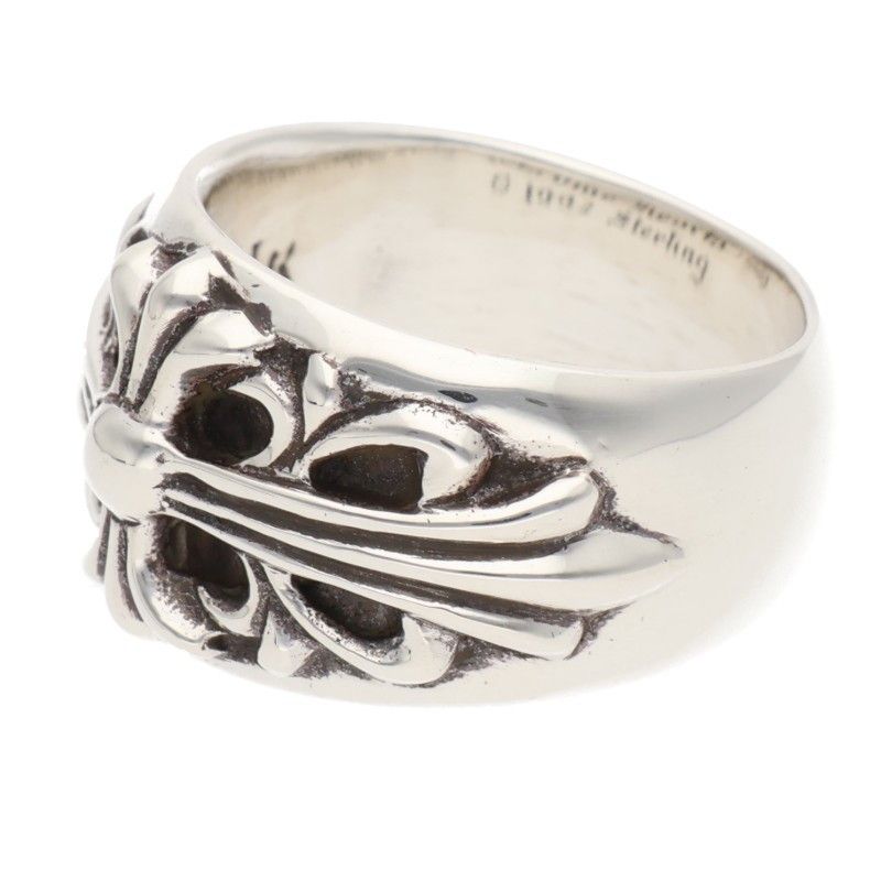 クロムハーツ FLRL CRS/フローラルクロス シルバーリング メンズ 14.5