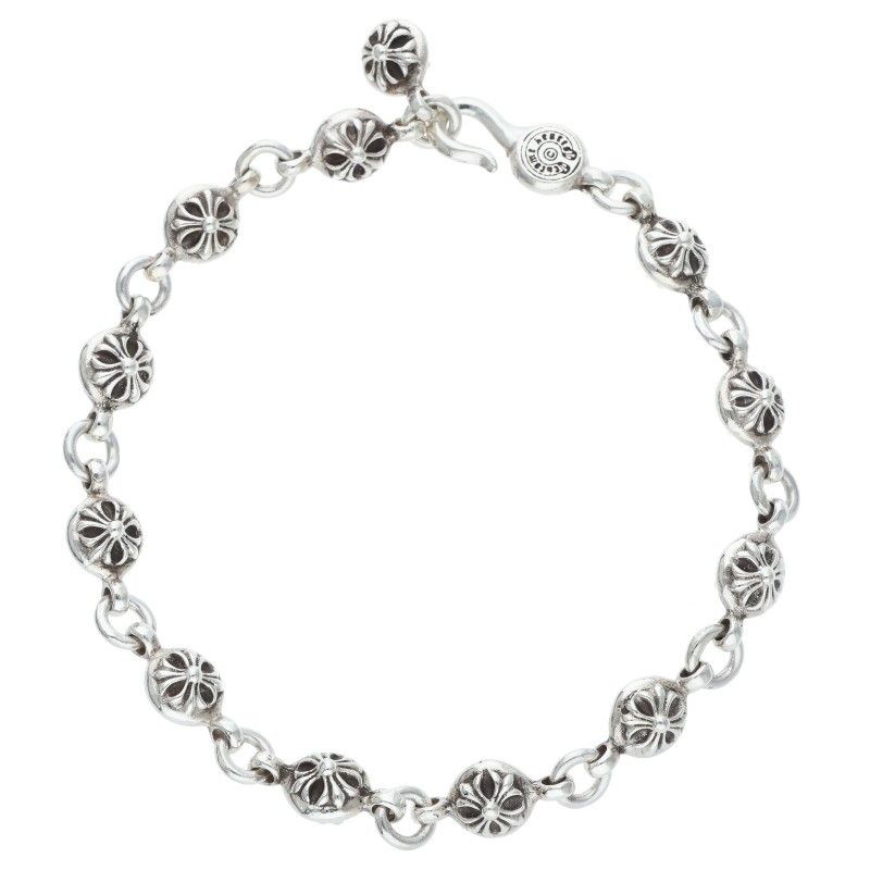 クロムハーツ NO1 BALL/#1クロスボール シルバーブレスレット メンズ