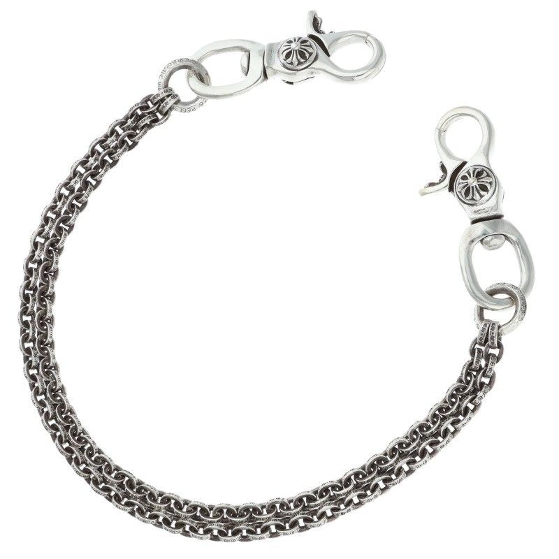 クロムハーツ DBL PAPER CHAIN SHORT-T/2クリップ シルバーウォレット