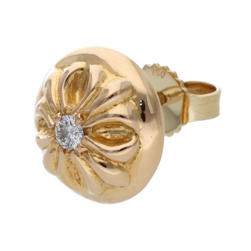 クロムハーツピアス22K クロスボール ダイヤ クロムハーツ 22K STD CRSBL DIA/22Kクロスボールスタッド 1ダイヤ