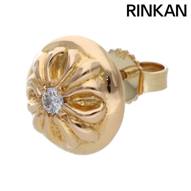 クロムハーツ ピアス 22K クロスボールスタッド 1ダイヤ クロスボールスタッドピアス 1ダイヤ クロムハーツ ピアス 22K クロス