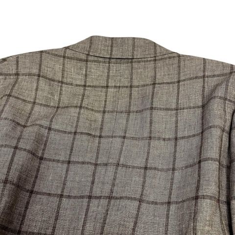 ロロピアーナ Loro Piana テーラードジャケット 長袖 チェック リネン