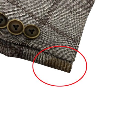 ロロピアーナ Loro Piana テーラードジャケット 長袖 チェック リネン