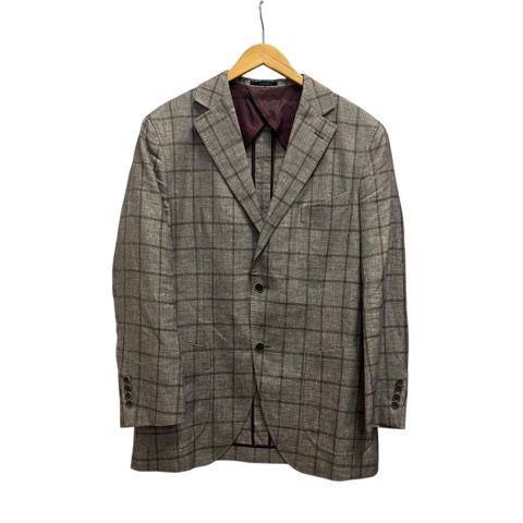ロロピアーナ Loro Piana テーラードジャケット 長袖 チェック リネン