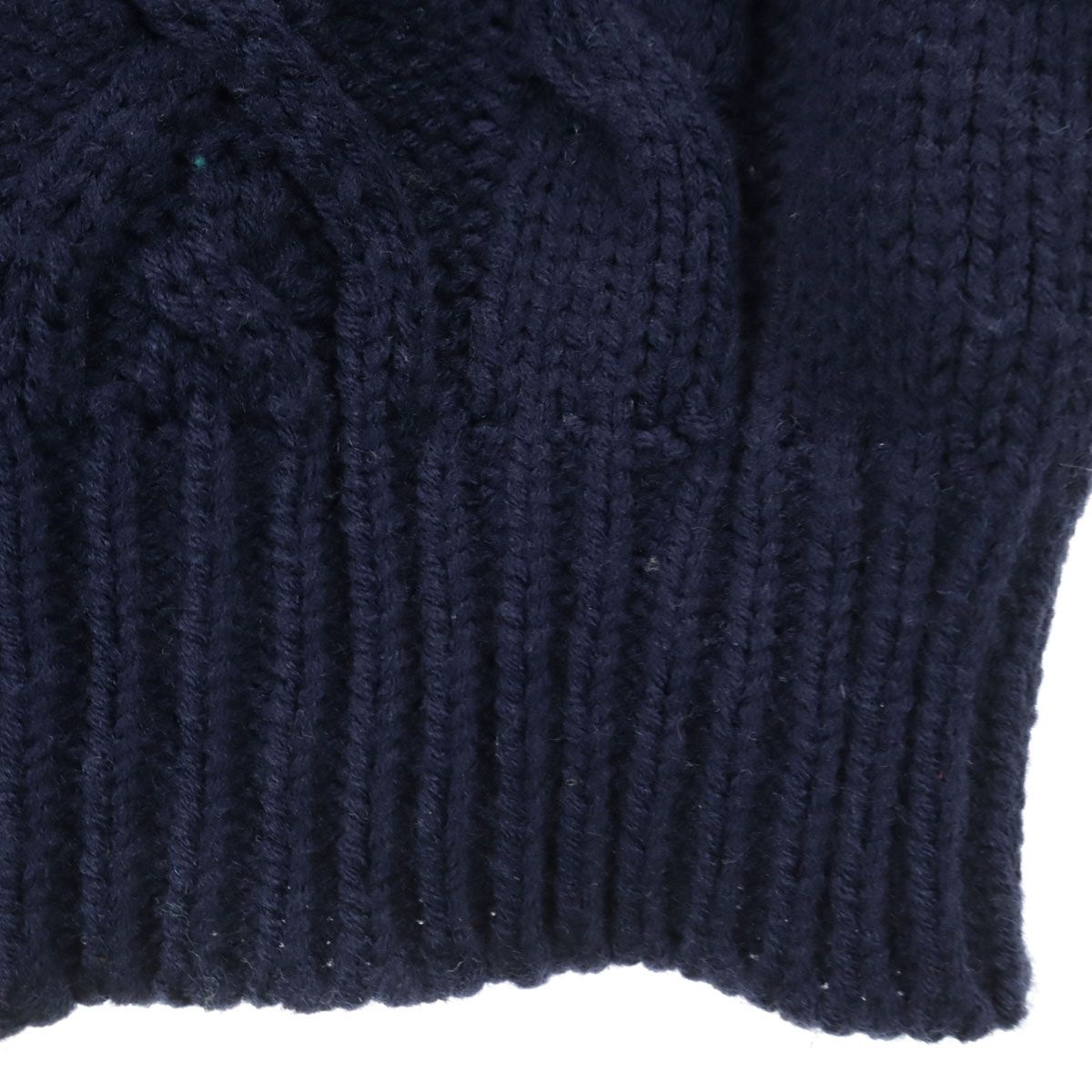 OLD ENGLAND ネイビー ケーブル編みセーター OLD ENGLAND ネイビー