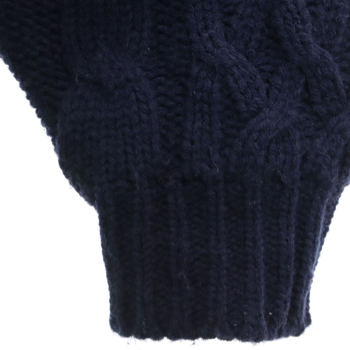 OLD ENGLAND ネイビー ケーブル編みセーター