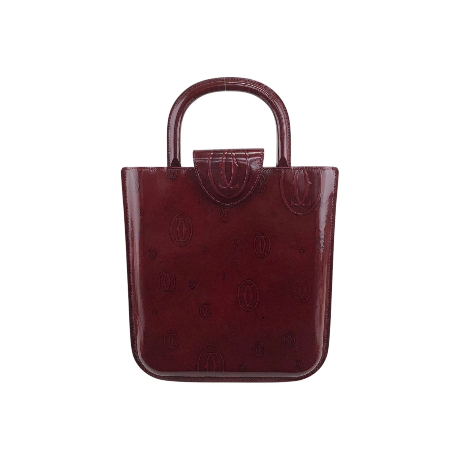 Cartier カルティエ ハッピーバースデー ハンドバッグ レッド エナメル