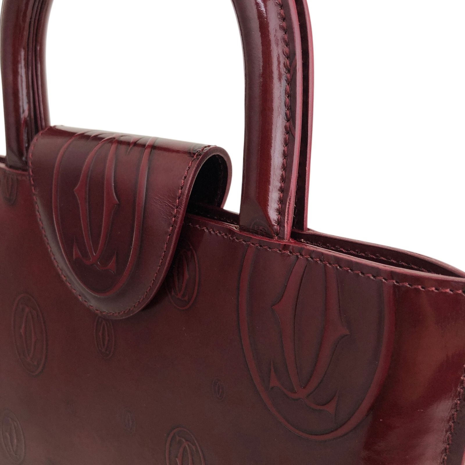 Cartier カルティエ ハッピーバースデー ハンドバッグ レッド エナメル