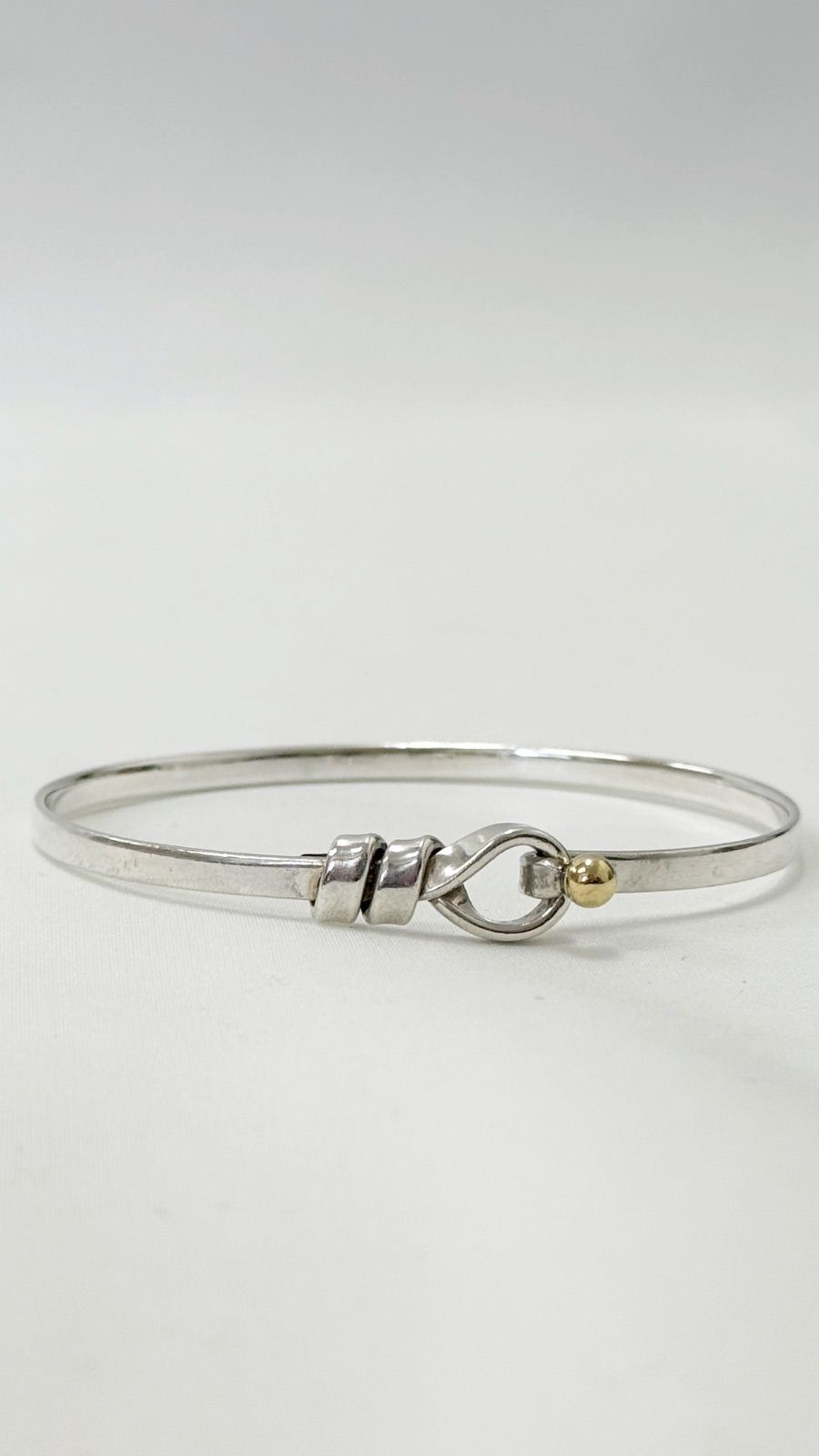 TIFFANY&COティファニー　ラブノット バングル　SV925　750YG★ TIFFANY&COティファニー ラブノット バングル SV925 750YG