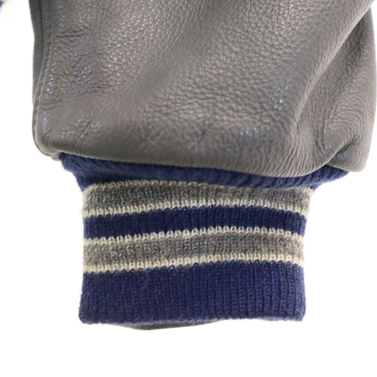 90s ポールスチュアート別注 USA製 ゴールデンベア 羊革スエードブルゾンL Golden Bear ゴールデンベア 90s USA製 オールド スタジャン XL ブルー