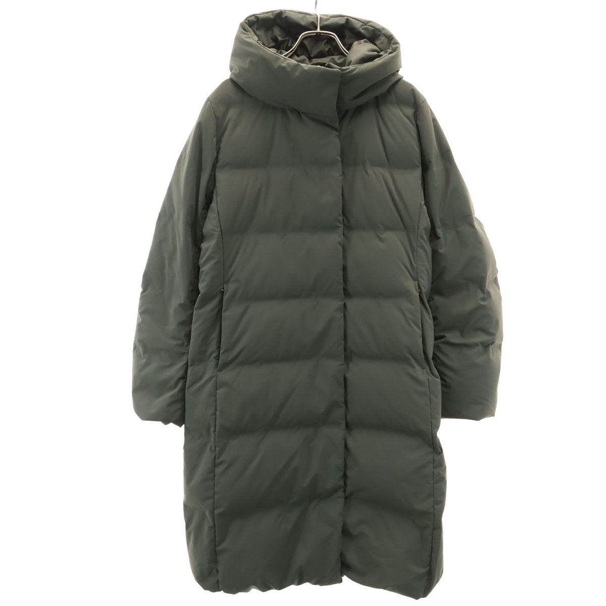 UNIQLO ユニクロ シームレス ダウンコート L カーキ レディース 古着 