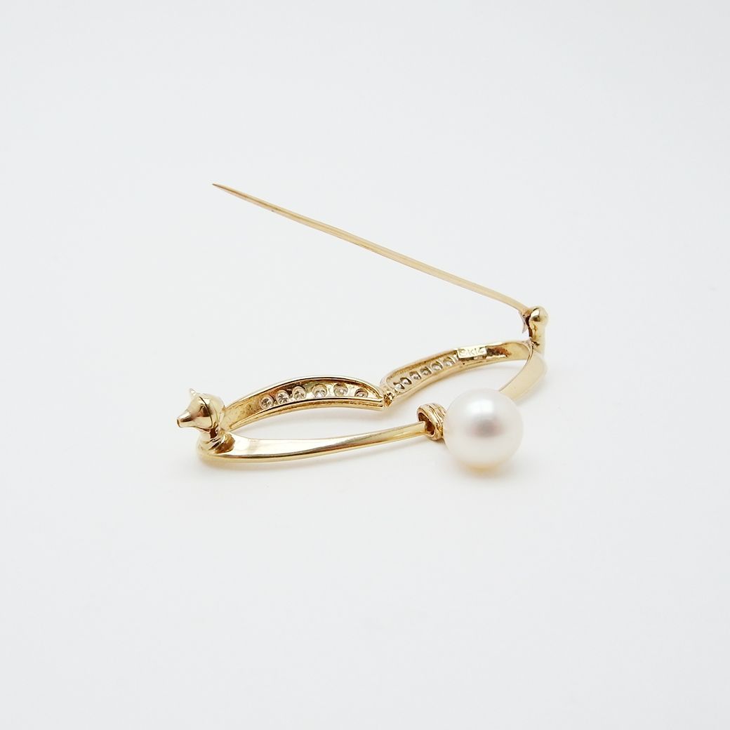 【極美品♡】ミキモト ブローチ　あこや5珠　現行品 ミキモトブローチのおすすめ人気商品一覧 通販 - Yahoo!ショッピング