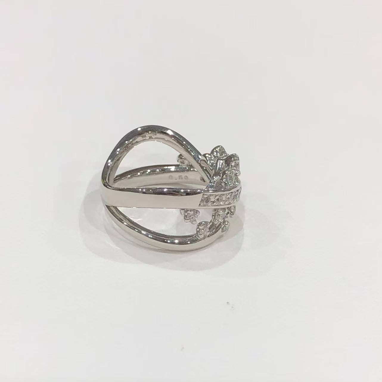 ベリテ VERITE リング Pt900 ダイヤモンド 0.50ct 約8号 指輪