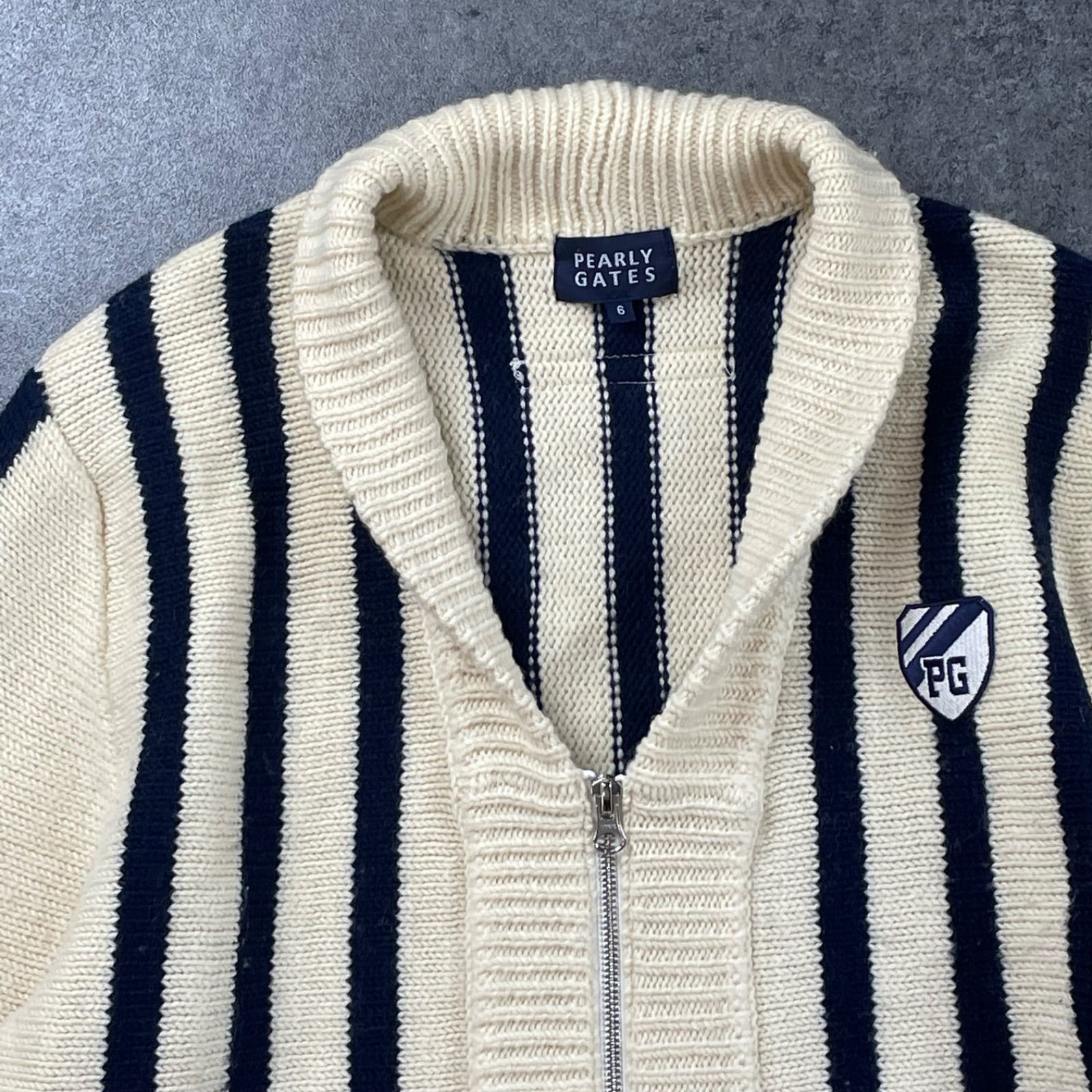 PEARLY GATES Wool Sweater Full-Zip パーリーゲイツ フルジップ