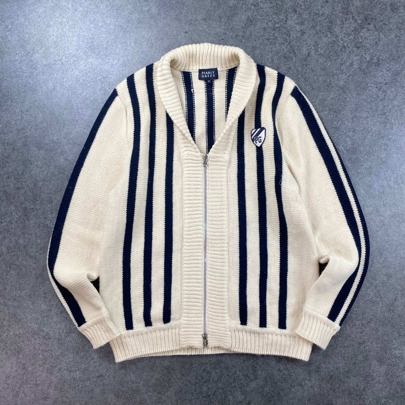 PEARLY GATES Wool Sweater Full-Zip パーリーゲイツ フルジップ