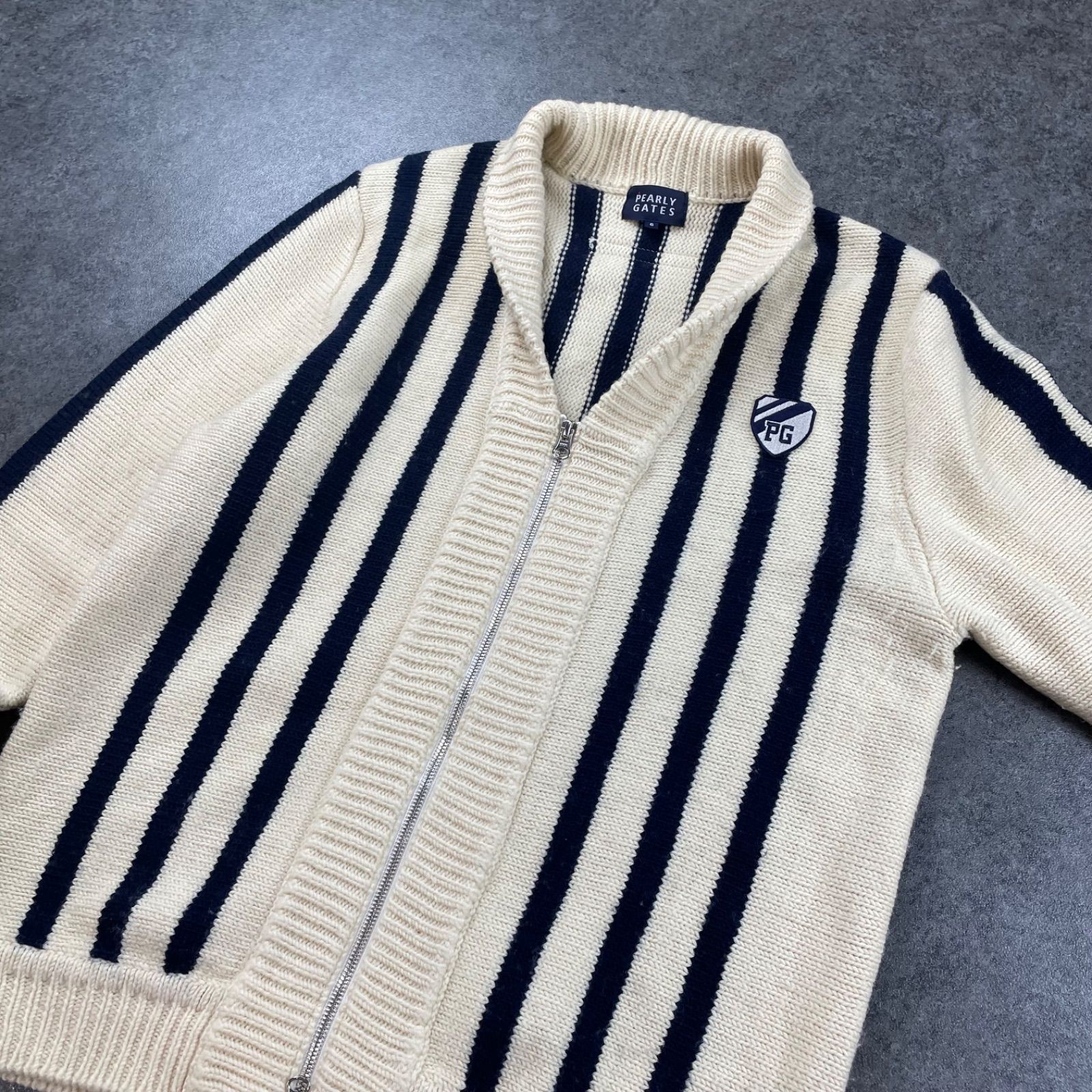 PEARLY GATES Wool Sweater Full-Zip パーリーゲイツ フルジップ