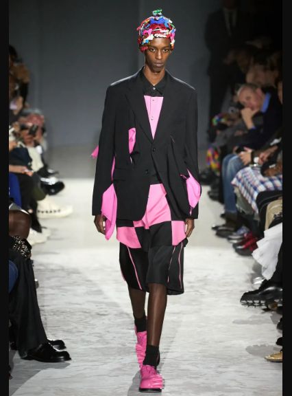 COMME des GARCONS HOMME PLUS 25ss サイドピンクジップ ハーフパンツ