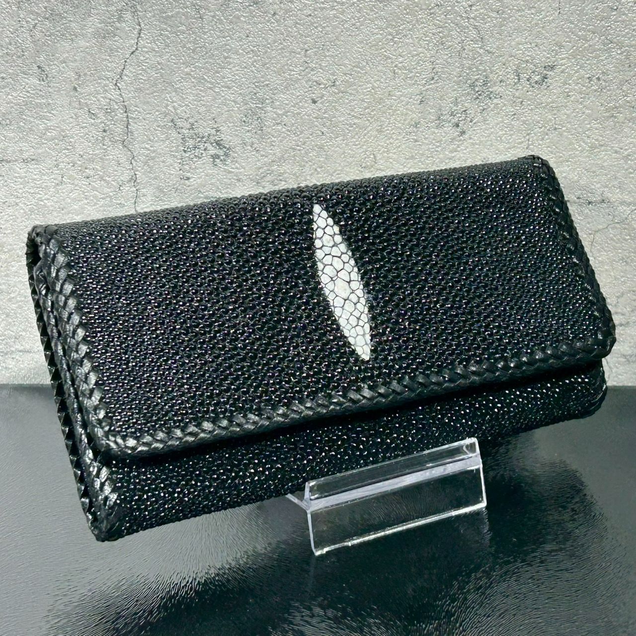 新品、エイ革 スティングレー 長財布 新品未使用 スティングレイ エイ