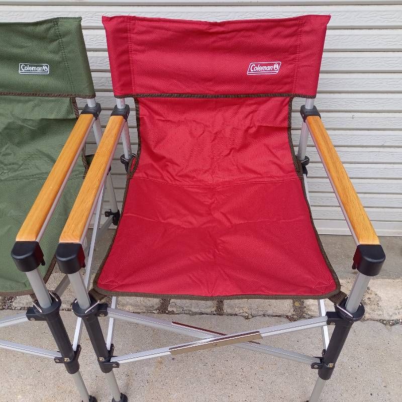 コールマン ツーウェイキャプテンチェア 2脚セット レッド グリーン