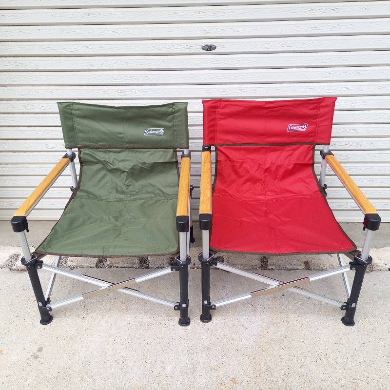 コールマン(Coleman) ツーウェイキャプテンチェア 2脚セット（赤・緑